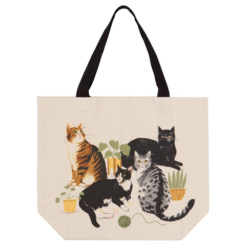 Cat Collective Cotton Tote Bag