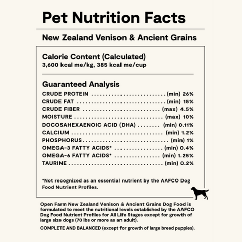 Open Farm New Zealand Venison & Ancient Grains