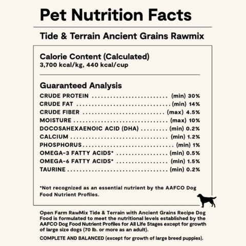 Open Farm RawMix Tide & Terrain Ancient Grains