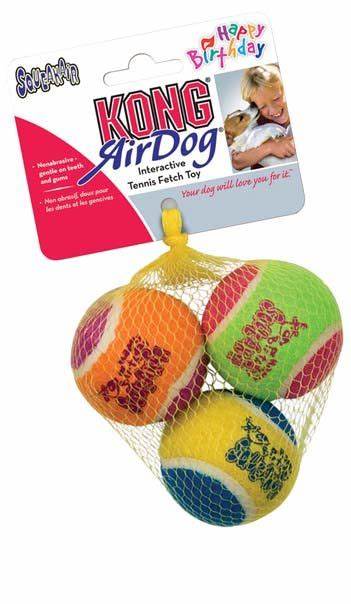 KONG Squeakair Birthday Ball 3-Pack