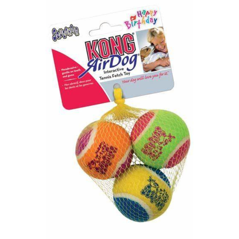 KONG Squeakair Birthday Ball 3-Pack