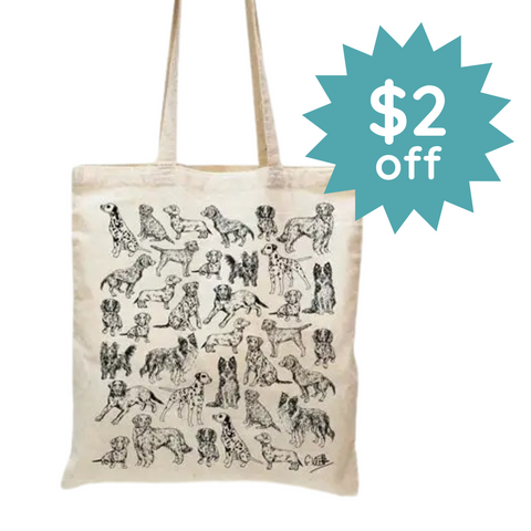 Gemma Keith Dogs Cotton Tote Bag