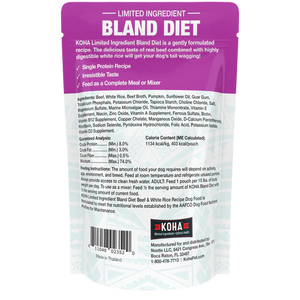 Koha Bland Diet Beef & White Rice Recipe