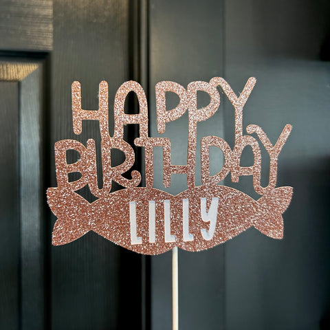 Mini Happy Birthday [NAME] Topper