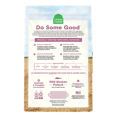 Open Farm Digestive Health Wild Alaskan Pollock & Oatmeal