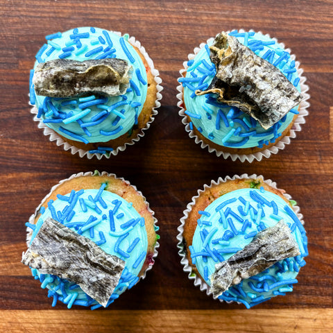 Land & Sea Cod Skin Cupcakes