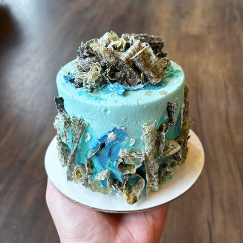 Land & Sea Cod Skin Cake