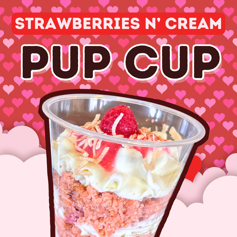 Strawberries n' Cream Pup Cup (in-store only)
