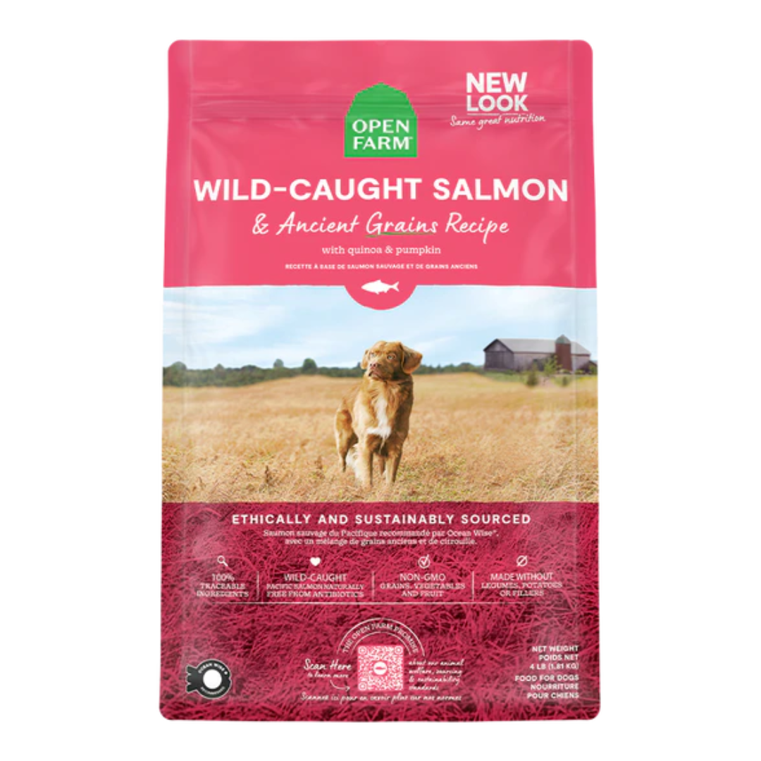 Open Farm Wild Caught Salmon Ancient Grains Dog Kibble